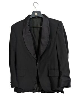 Vintage Lord West Satin Lapel Men's Blazer Classic Jacket 39R